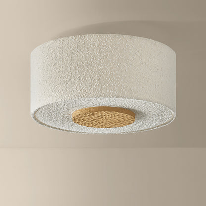 Mitzi by Hudson Valley Lighting Miller 3-Light Flush Mount in Aged Brass, detail view 2