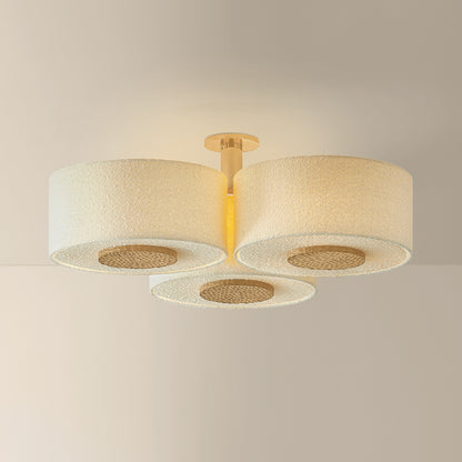 Mitzi by Hudson Valley Lighting Miller 9-Light Flush Mount in Aged Brass, detail view 4