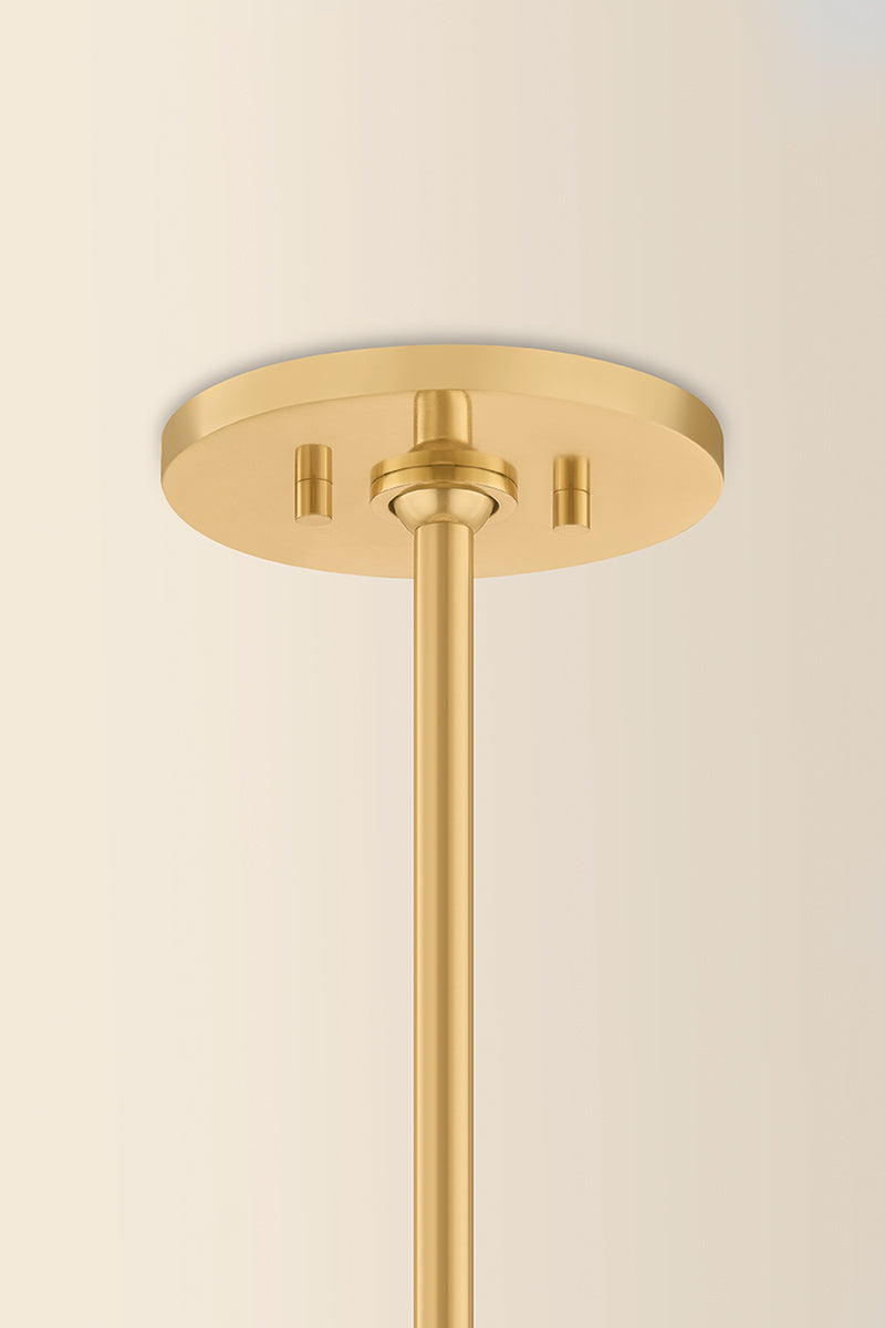 Mitzi by Hudson Valley Lighting Miller Pendant in Aged Brass, detail view 1