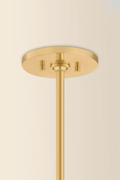 Mitzi by Hudson Valley Lighting Miller Pendant in Aged Brass, detail view 1