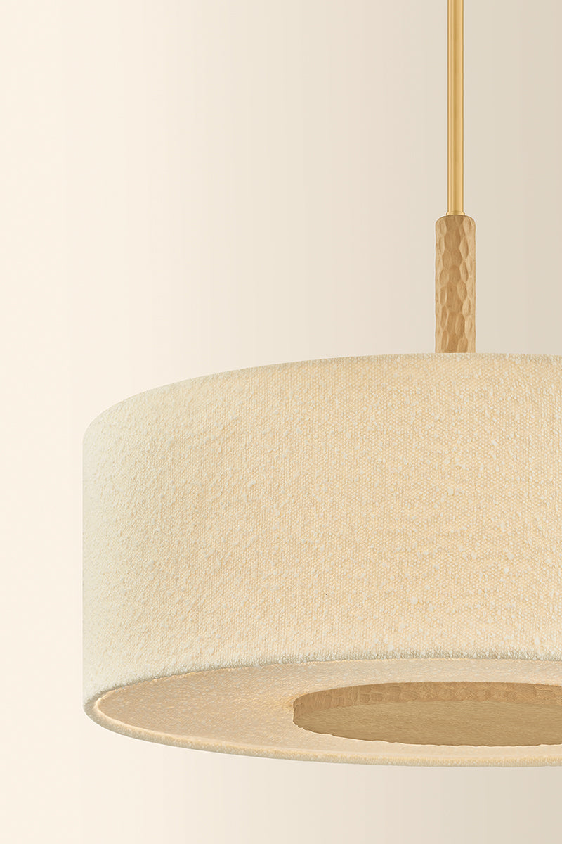 Mitzi by Hudson Valley Lighting Miller Pendant in Aged Brass, detail view 2