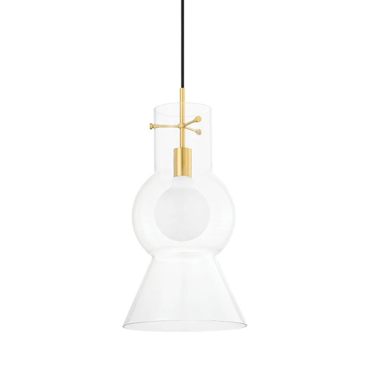 Mitzi by Hudson Valley Lighting Mirabel Large Pendant in Aged Brass