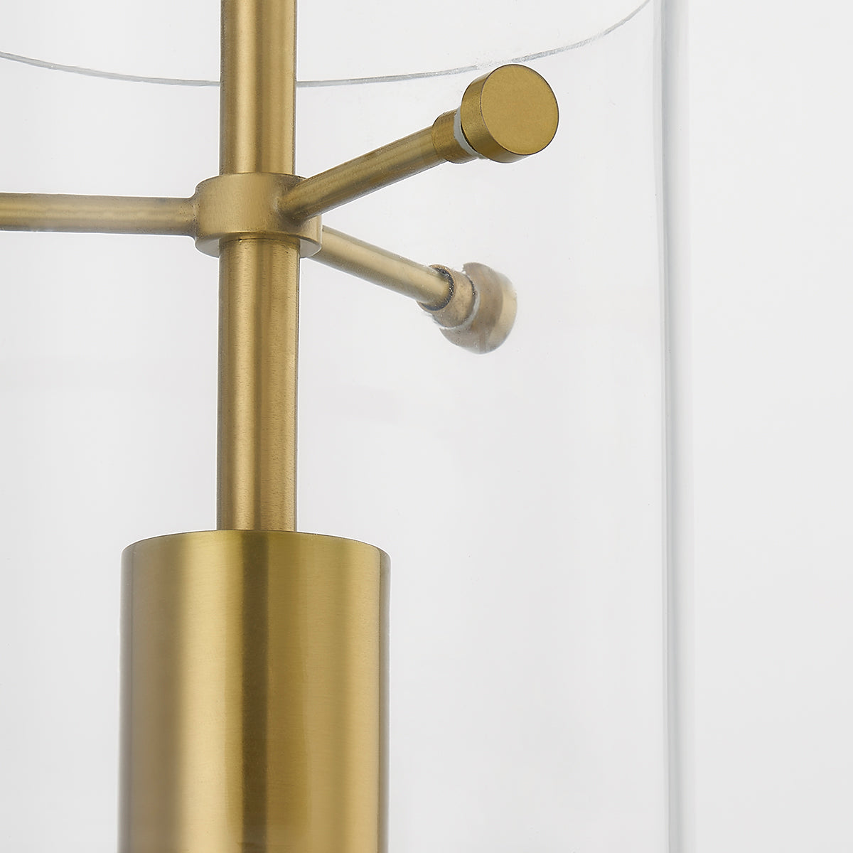 Mitzi by Hudson Valley Lighting Mirabel Small Pendant in Aged Brass, detail view 1
