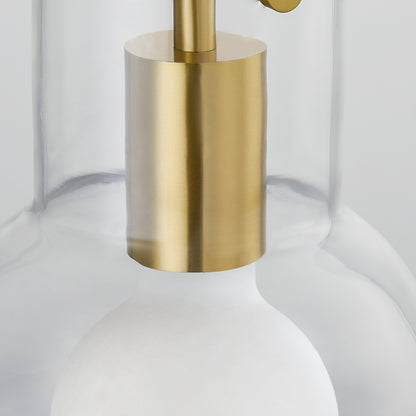Mitzi by Hudson Valley Lighting Mirabel Small Pendant in Aged Brass, detail view 4