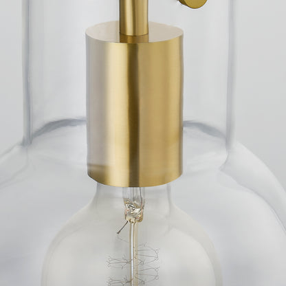 Mitzi by Hudson Valley Lighting Mirabel Small Pendant in Aged Brass, detail view 5