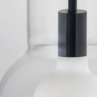 Mitzi by Hudson Valley Lighting Mirabel Large Pendant in Soft Black, detail view 1