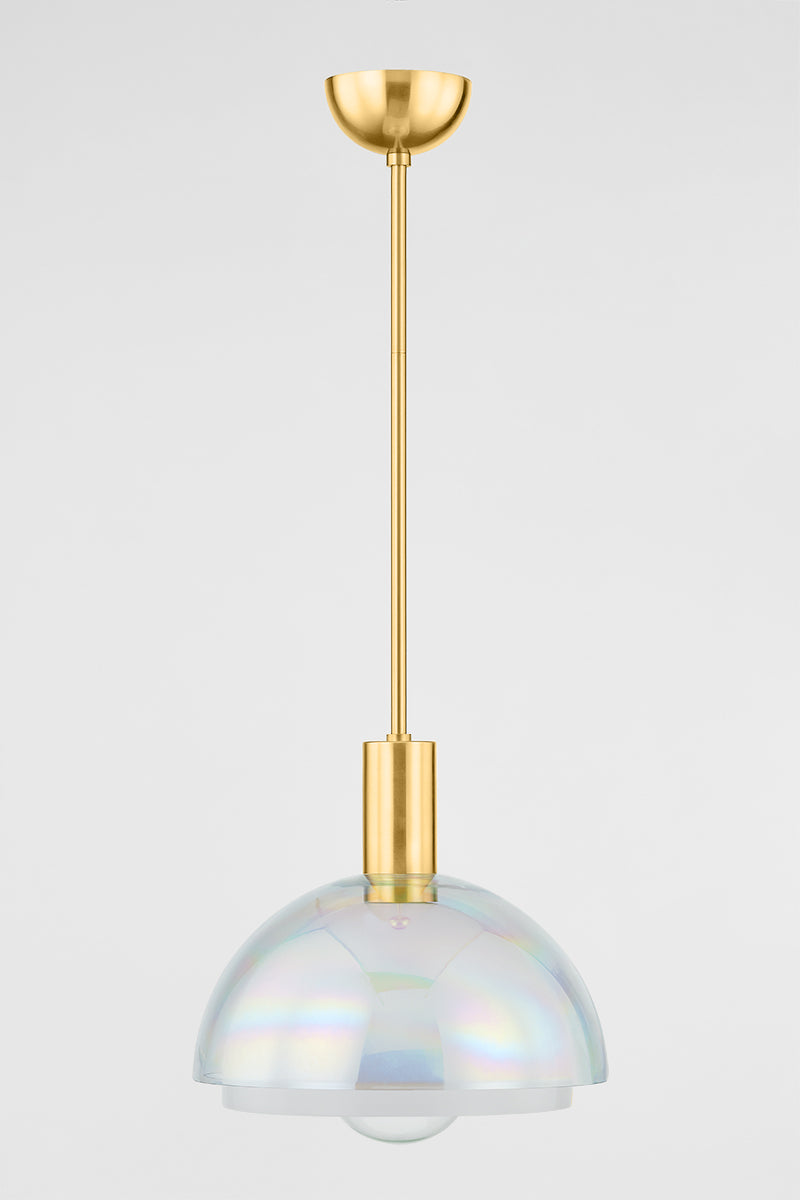Mitzi by Hudson Valley Lighting Modena Pendant in Aged Brass, detail view 1