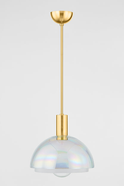 Mitzi by Hudson Valley Lighting Modena Pendant in Aged Brass, detail view 1