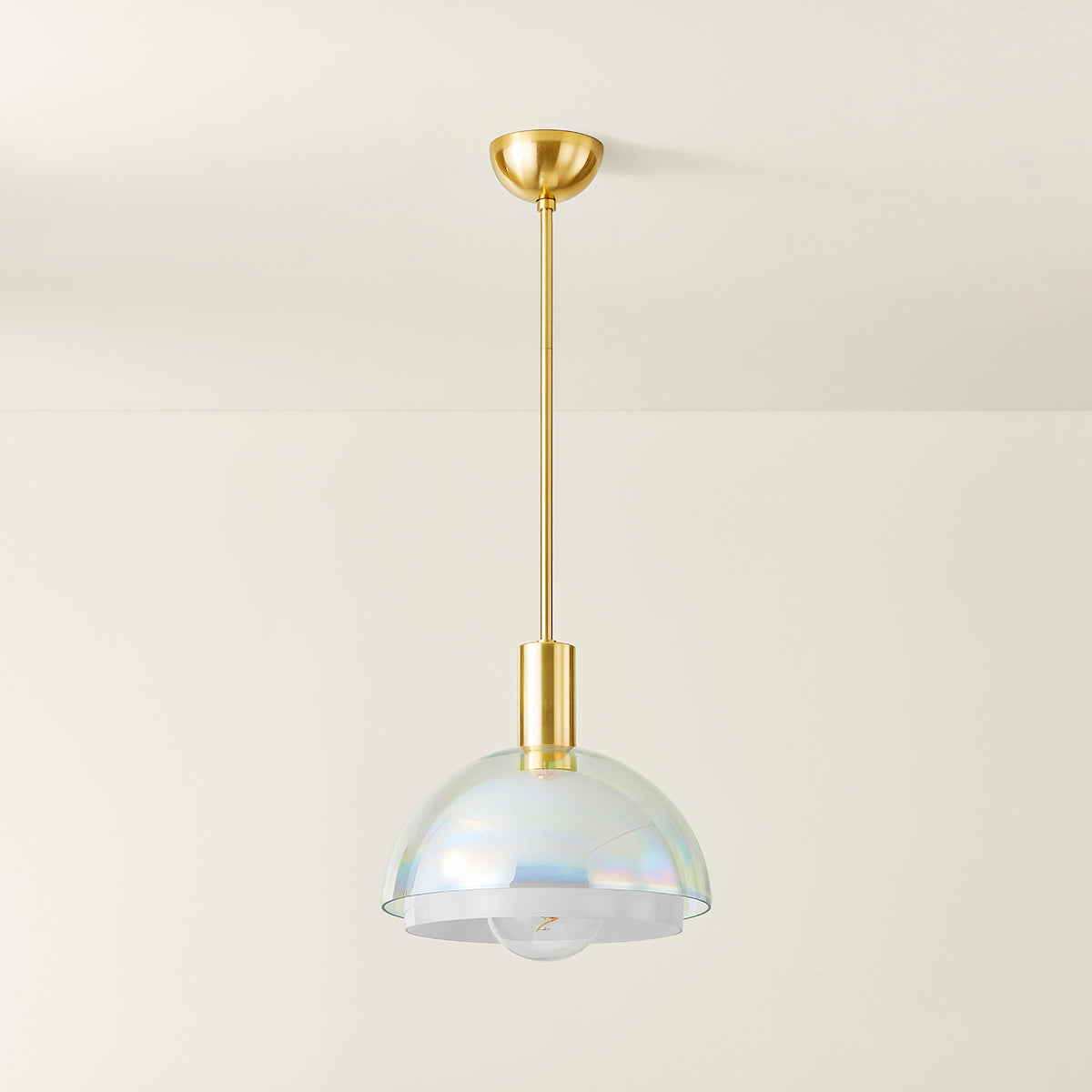 Mitzi by Hudson Valley Lighting Modena Pendant in Aged Brass, detail view 2