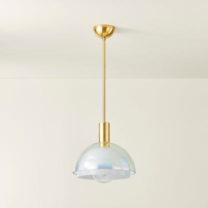 Mitzi by Hudson Valley Lighting Modena Pendant in Aged Brass, detail view 2