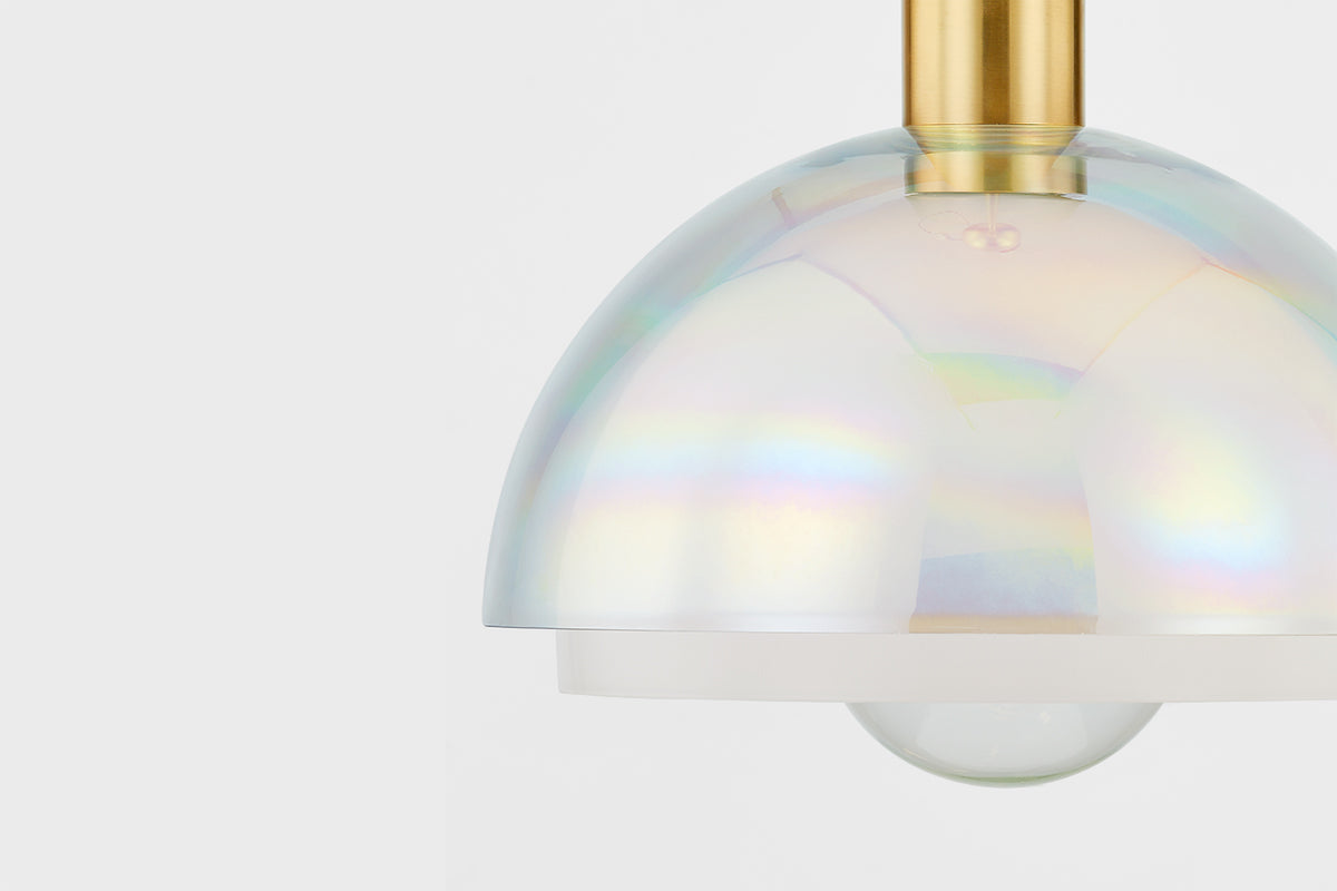 Mitzi by Hudson Valley Lighting Modena Pendant in Aged Brass, detail view 3