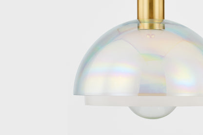 Mitzi by Hudson Valley Lighting Modena Pendant in Aged Brass, detail view 3