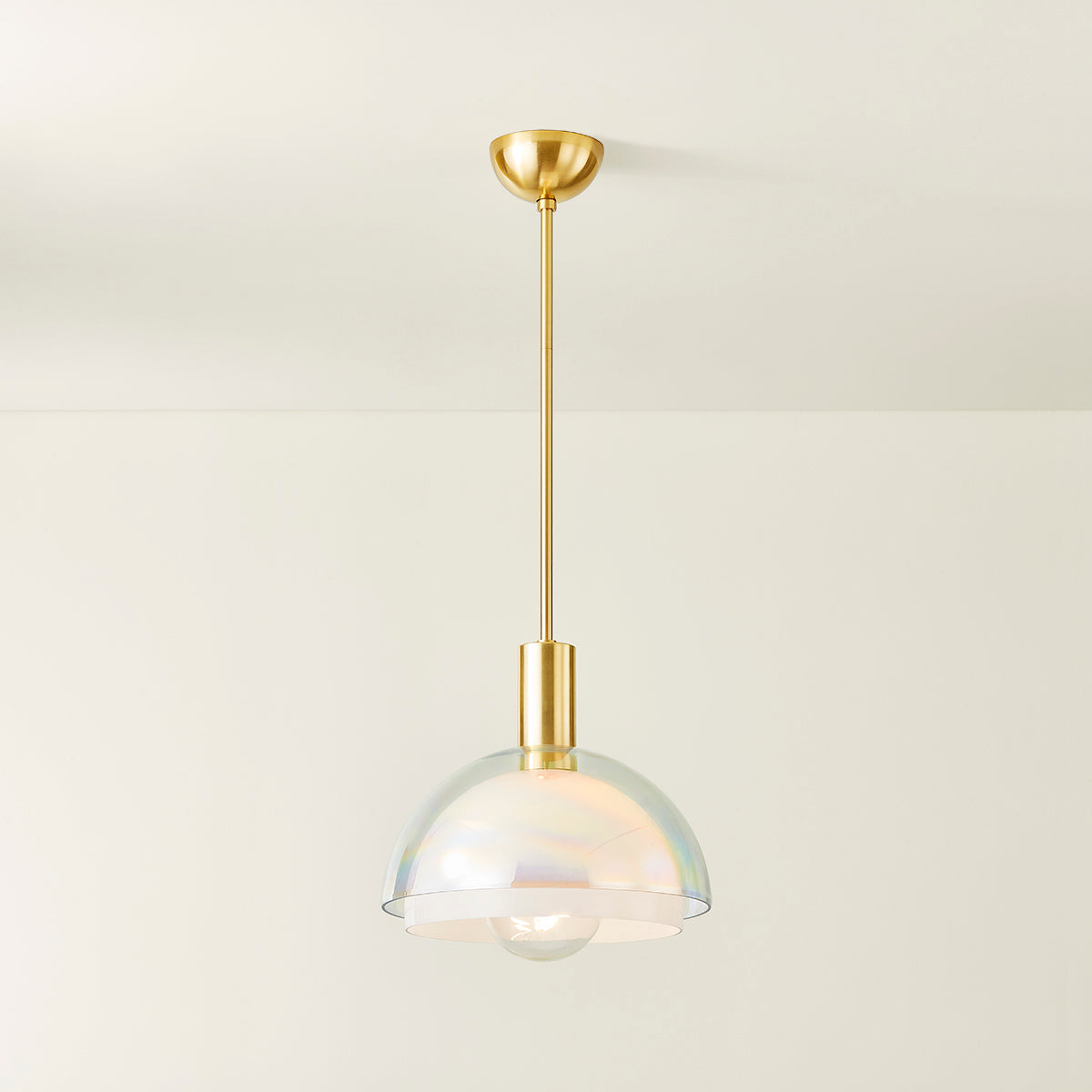 Mitzi by Hudson Valley Lighting Modena Pendant in Aged Brass, detail view 4
