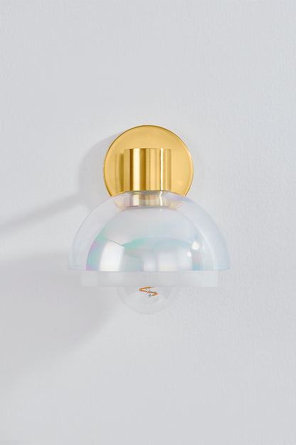 Mitzi by Hudson Valley Lighting Modena Wall Sconce in Aged Brass, detail view 1