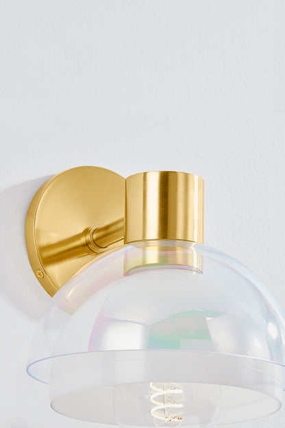 Mitzi by Hudson Valley Lighting Modena Wall Sconce in Aged Brass, detail view 3