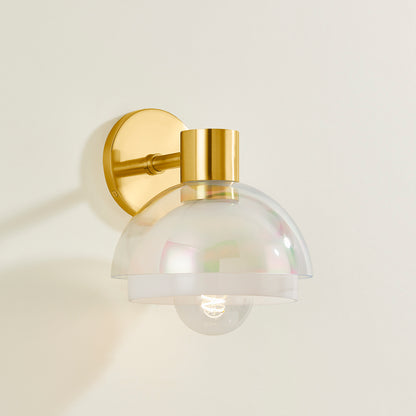 Mitzi by Hudson Valley Lighting Modena Wall Sconce in Aged Brass, detail view 4