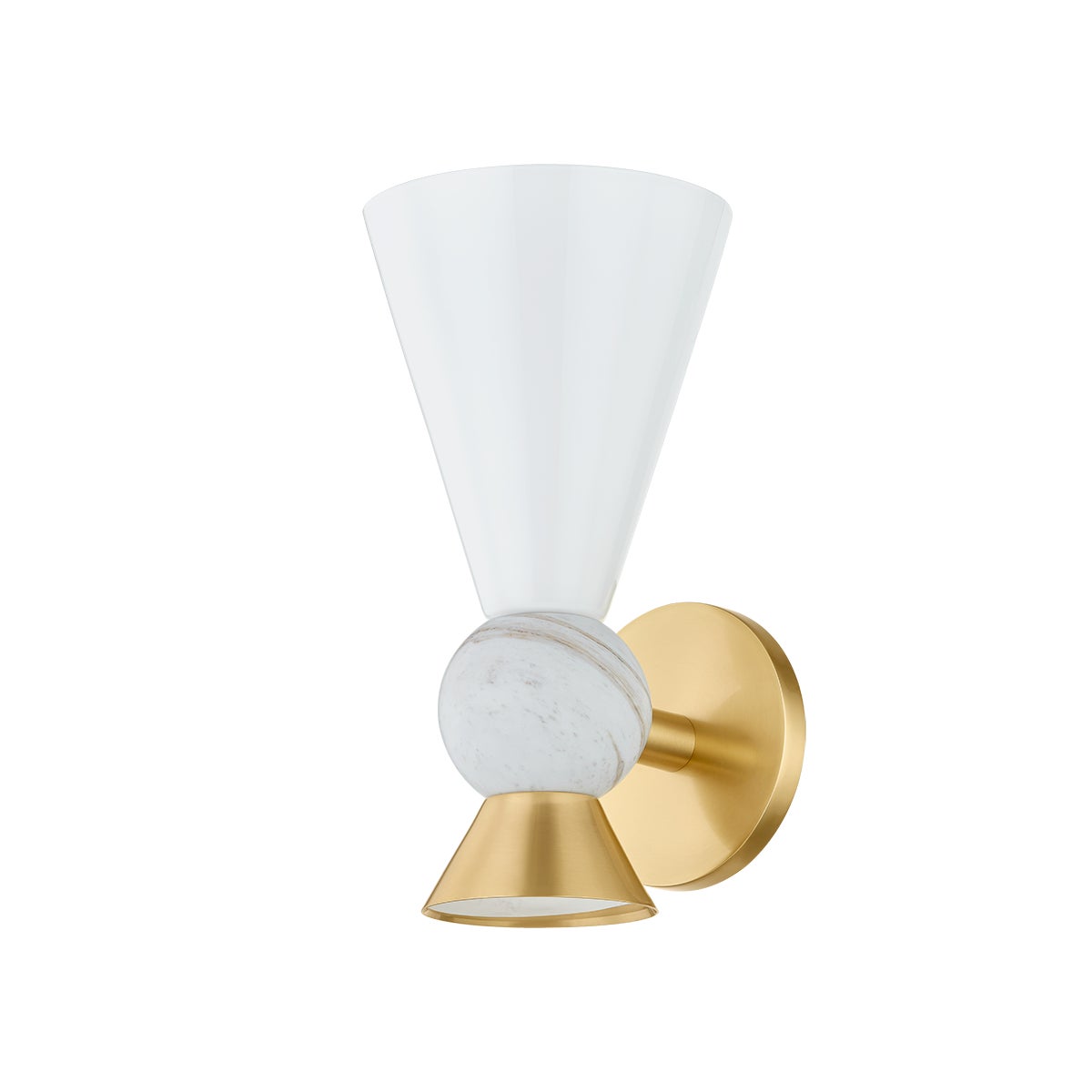 Mitzi by Hudson Valley Lighting Mona Wall Sconce in Aged Brass
