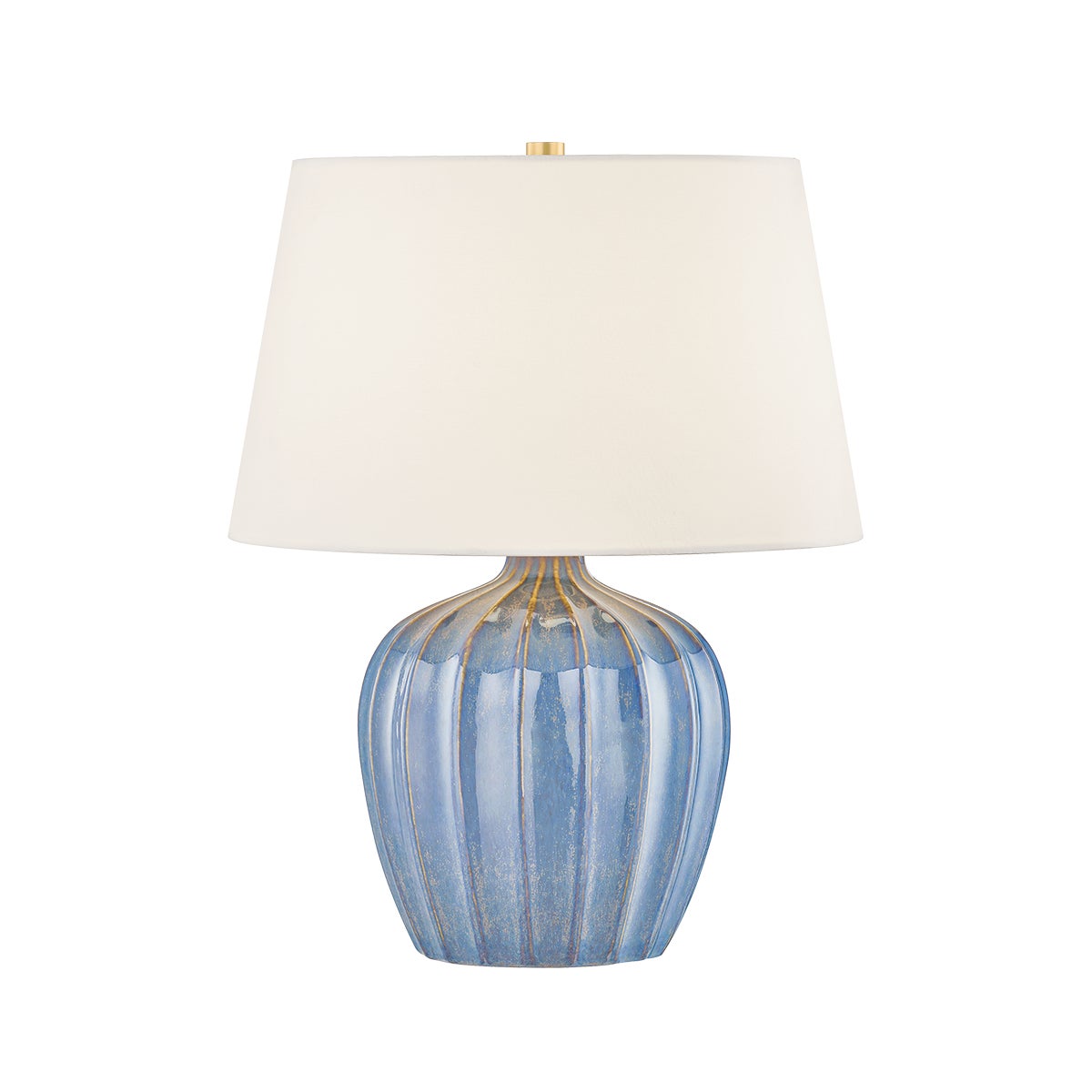 Mitzi by Hudson Valley Lighting Myla Table Lamp in Aged Brass / Ceramic Spring Lake