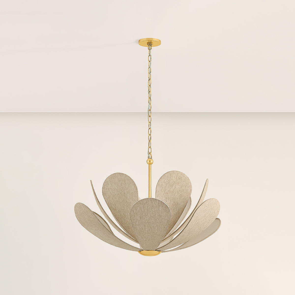 Mitzi by Hudson Valley Lighting Nadine Chandelier in Aged Brass, detail view 2