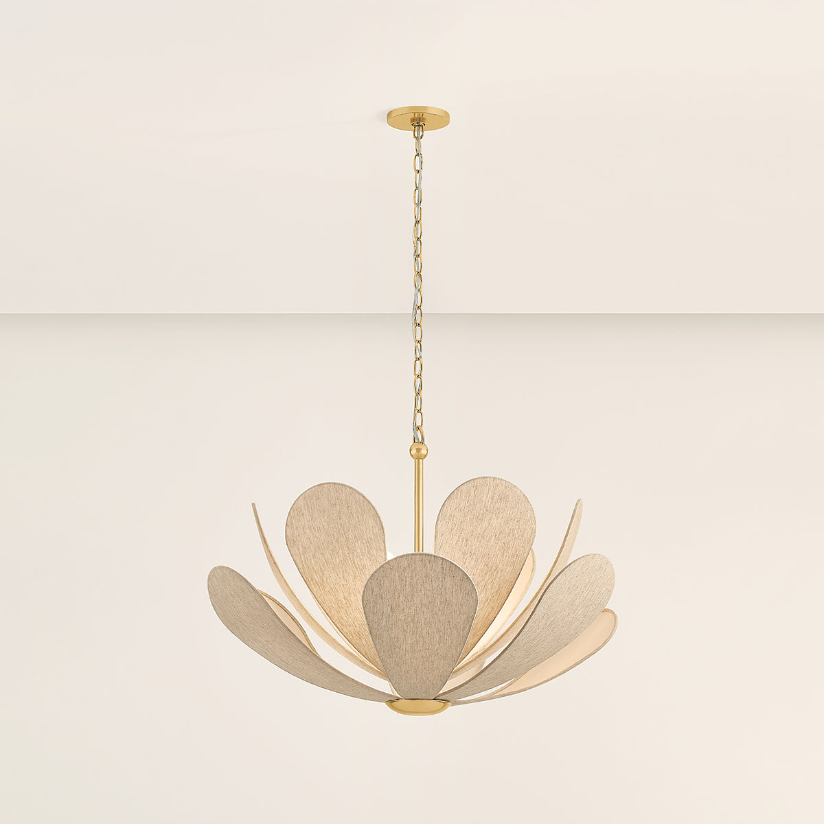 Mitzi by Hudson Valley Lighting Nadine Chandelier in Aged Brass, detail view 4