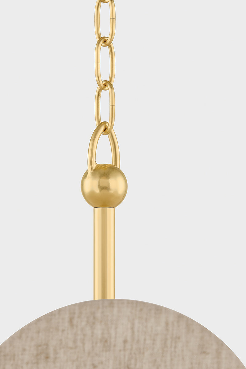 Mitzi by Hudson Valley Lighting Nadine Chandelier in Aged Brass, detail view 5