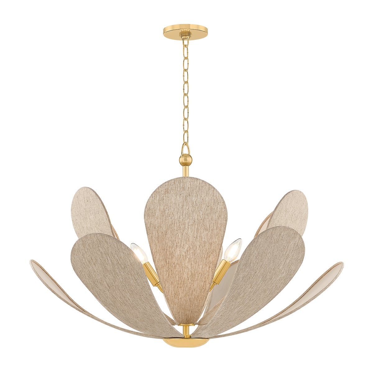 Mitzi by Hudson Valley Lighting Nadine Chandelier in Aged Brass