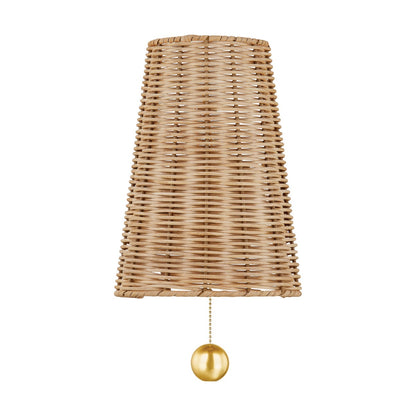 Mitzi by Hudson Valley Lighting Naida Wall Sconce in Aged Brass