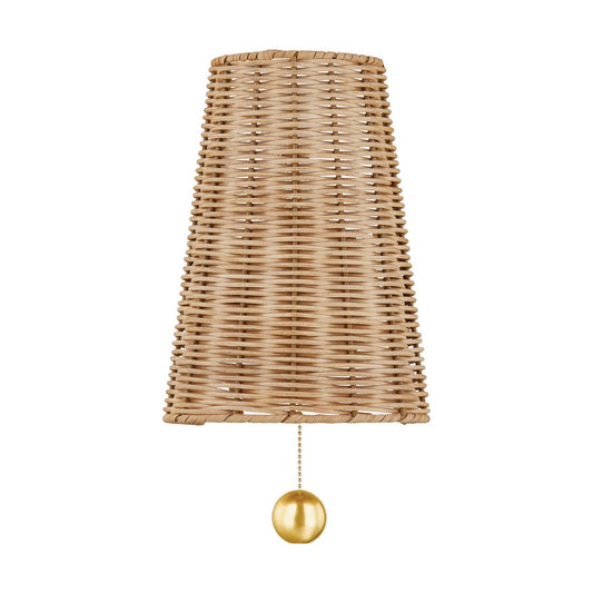 Mitzi by Hudson Valley Lighting Naida Wall Sconce in Aged Brass