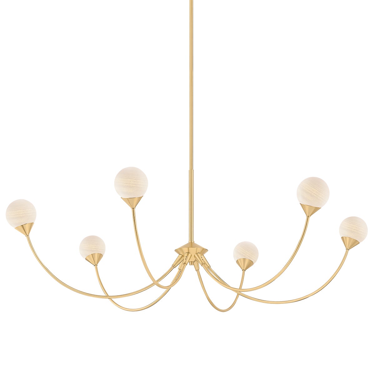 Mitzi by Hudson Valley Lighting Natasha 6-Light Chandelier in Aged Brass