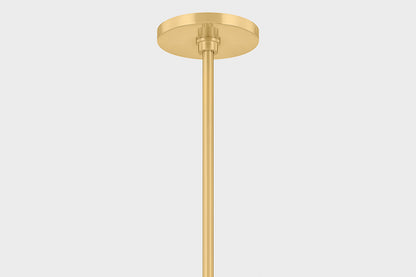 Mitzi by Hudson Valley Lighting Natasha 3-Light Chandelier in Aged Brass, detail view 1