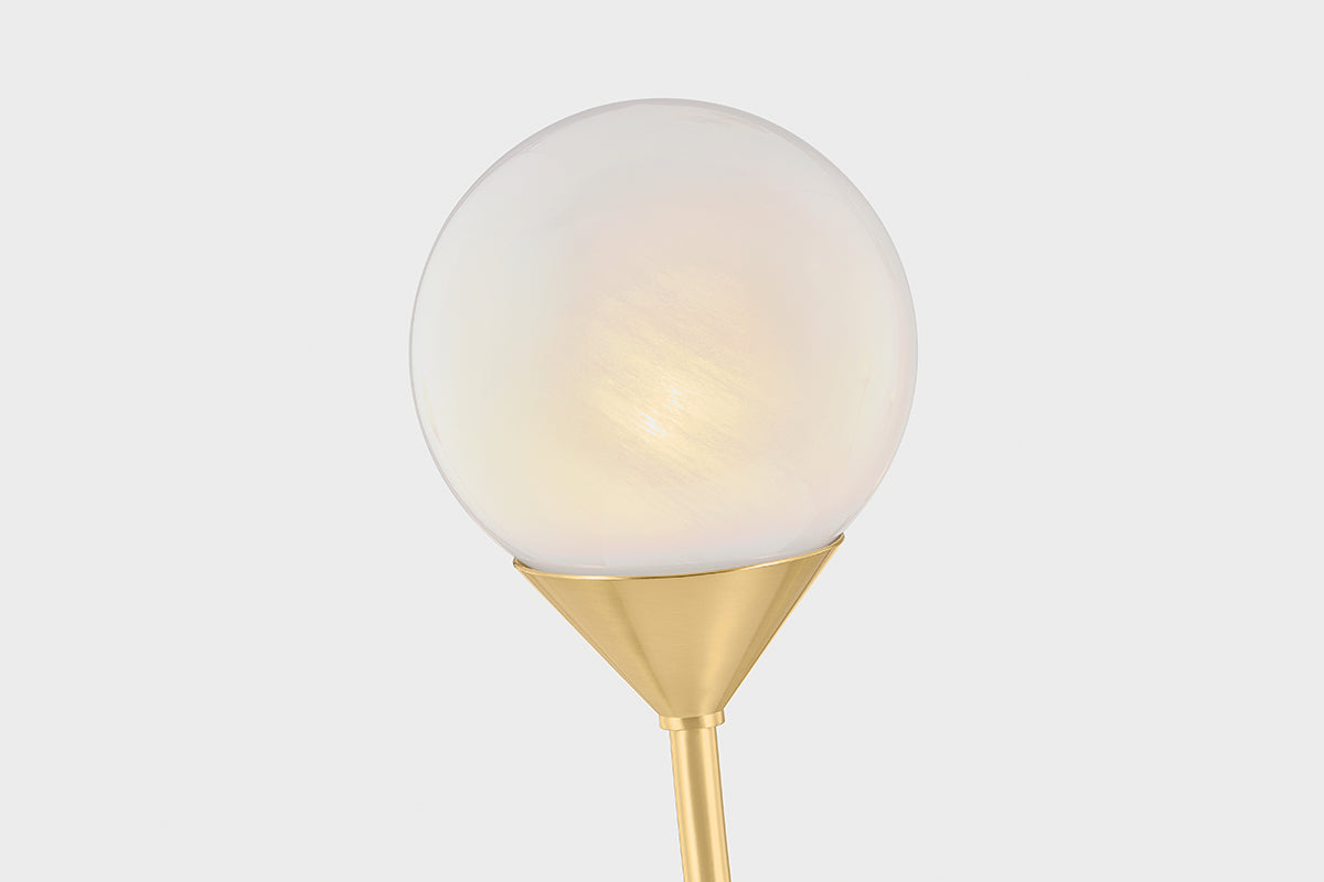 Mitzi by Hudson Valley Lighting Natasha 6-Light Chandelier in Aged Brass, detail view 6