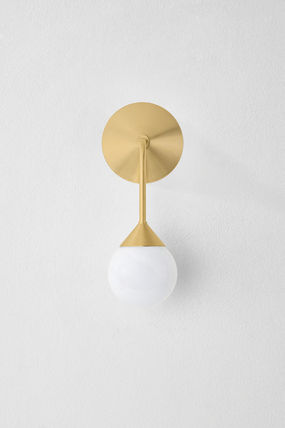 Mitzi by Hudson Valley Lighting Natasha Wall Sconce in Aged Brass, detail view 1