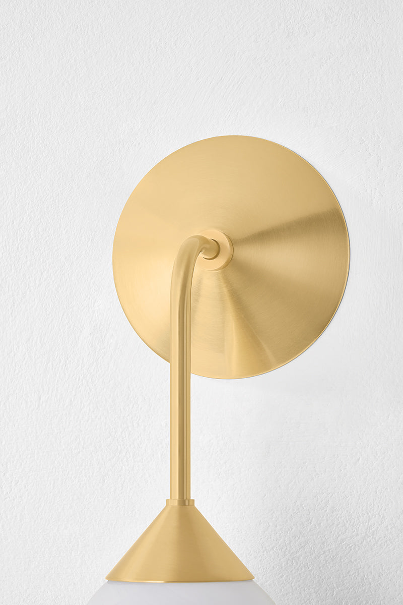 Mitzi by Hudson Valley Lighting Natasha Wall Sconce in Aged Brass, detail view 3