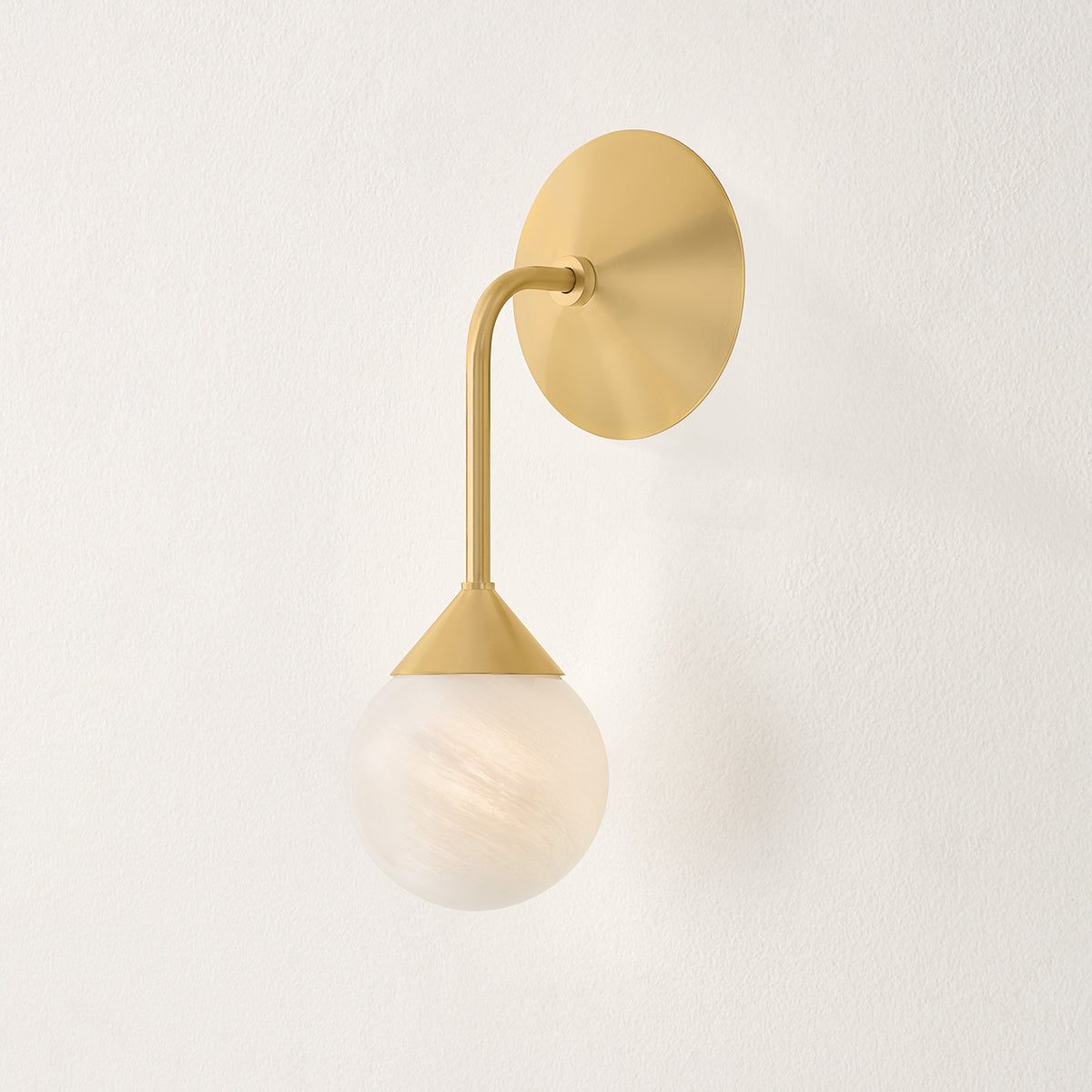 Mitzi by Hudson Valley Lighting Natasha Wall Sconce in Aged Brass, detail view 4