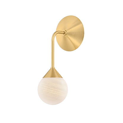 Mitzi by Hudson Valley Lighting Natasha Wall Sconce in Aged Brass
