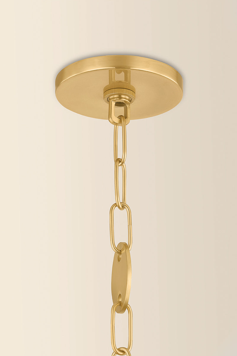 Mitzi by Hudson Valley Lighting Nell Large Pendant in Aged Brass, detail view 1
