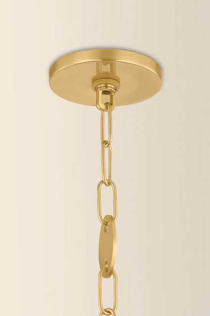 Mitzi by Hudson Valley Lighting Nell Large Pendant in Aged Brass, detail view 1