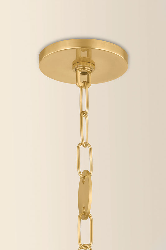 Mitzi by Hudson Valley Lighting Nell Large Pendant in Aged Brass, detail view 1
