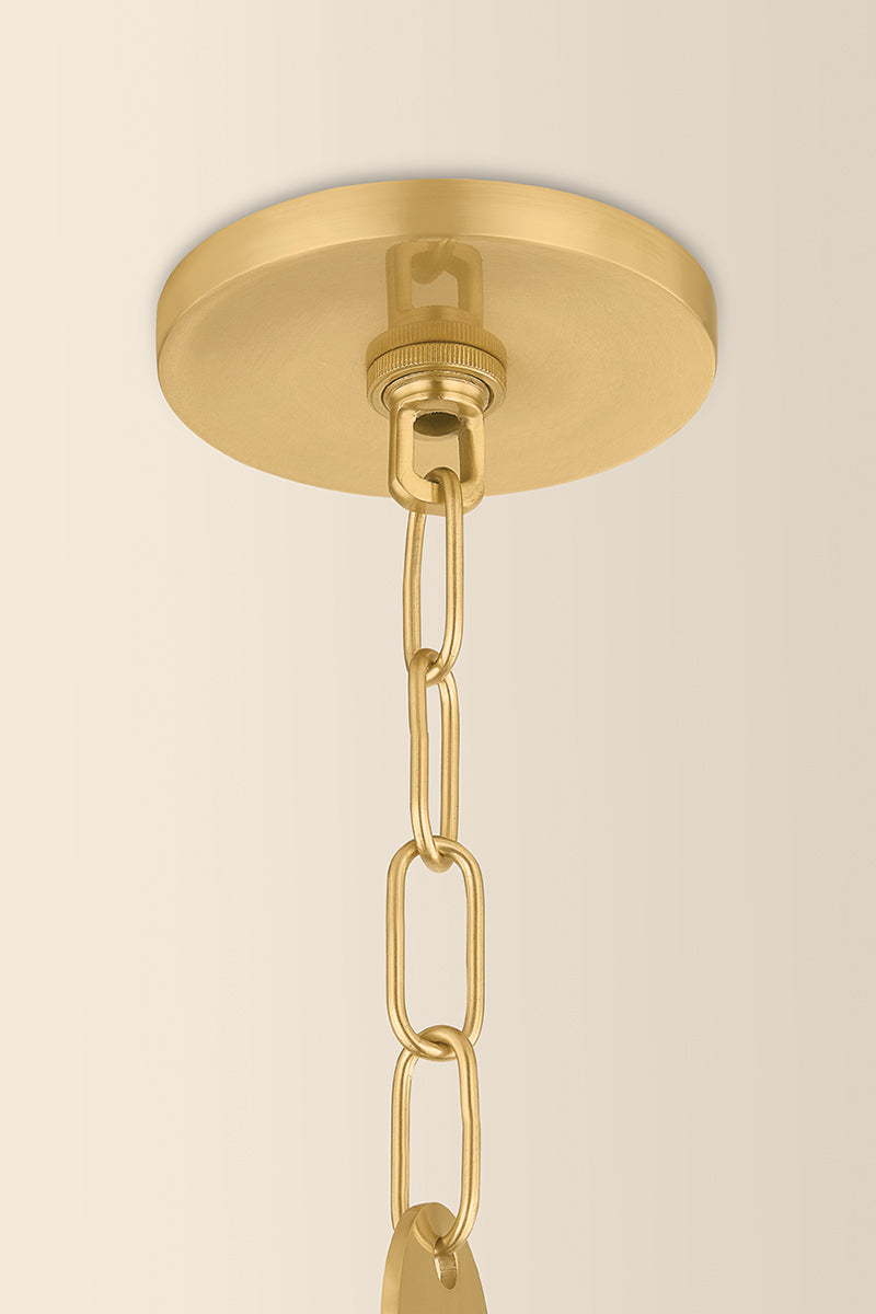 Mitzi by Hudson Valley Lighting Nell Small Pendant in Aged Brass, detail view 1