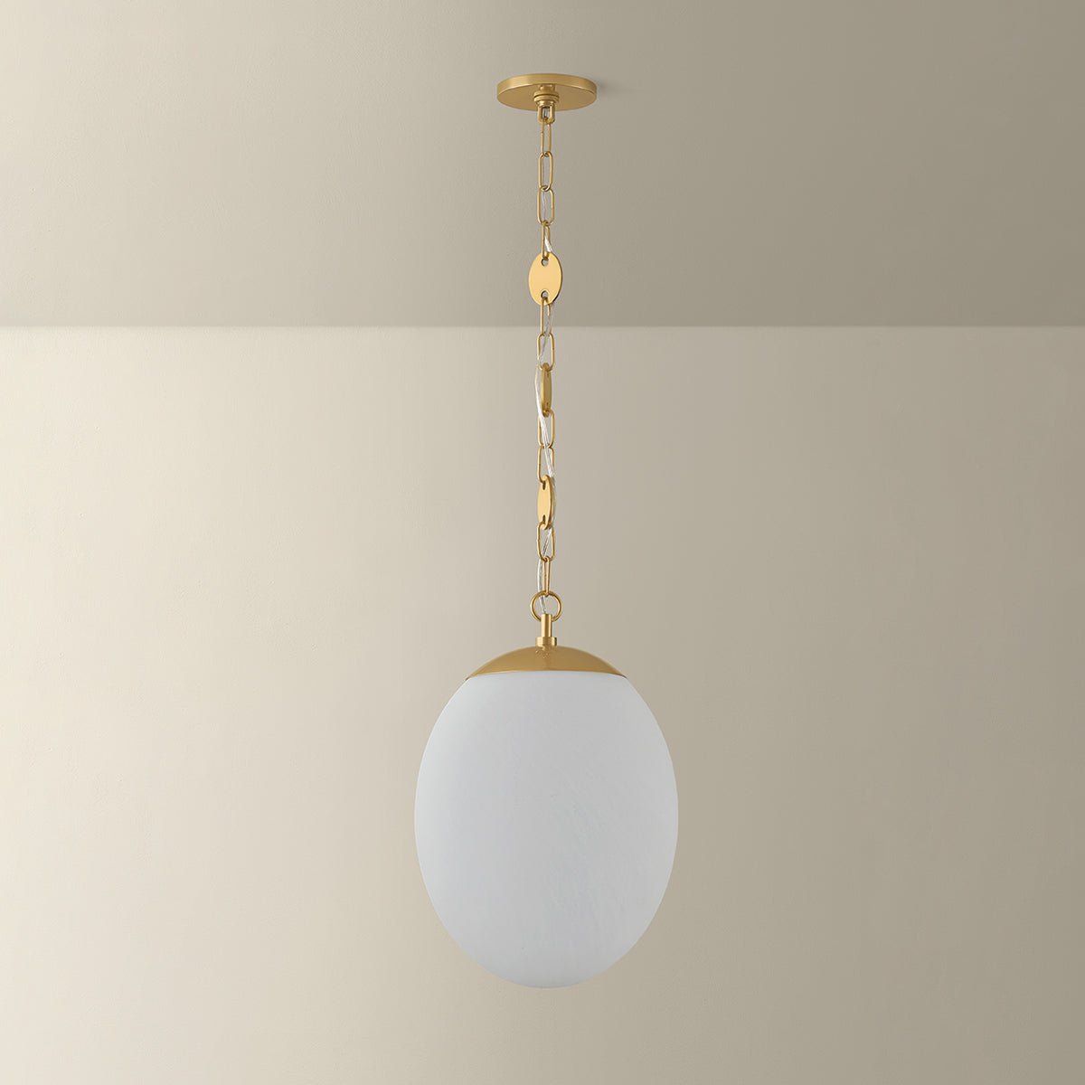 Mitzi by Hudson Valley Lighting Nell Large Pendant in Aged Brass, detail view 2
