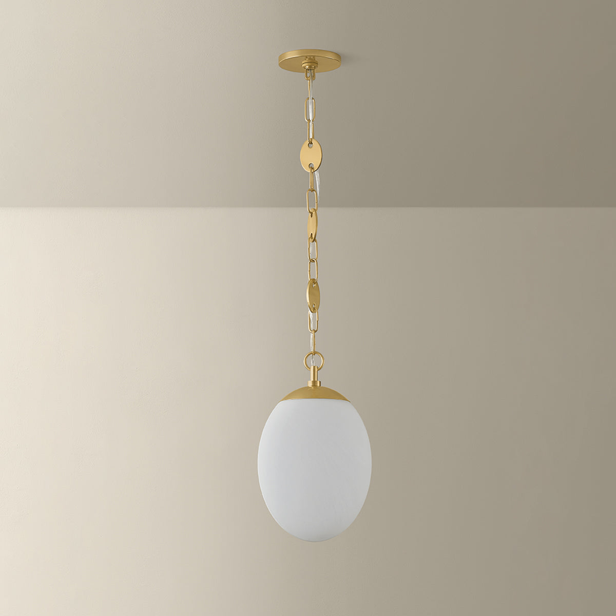 Mitzi by Hudson Valley Lighting Nell Small Pendant in Aged Brass, detail view 2