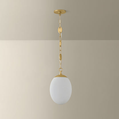 Mitzi by Hudson Valley Lighting Nell Small Pendant in Aged Brass, detail view 2