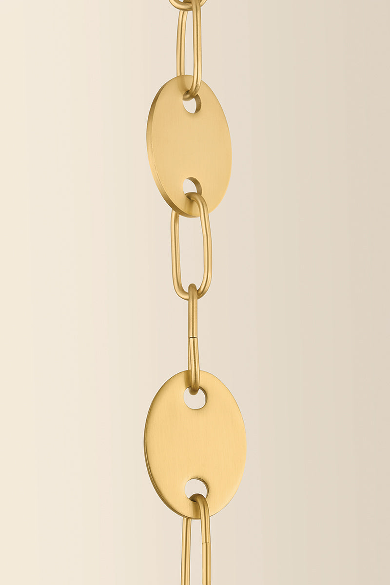 Mitzi by Hudson Valley Lighting Nell Small Pendant in Aged Brass, detail view 3