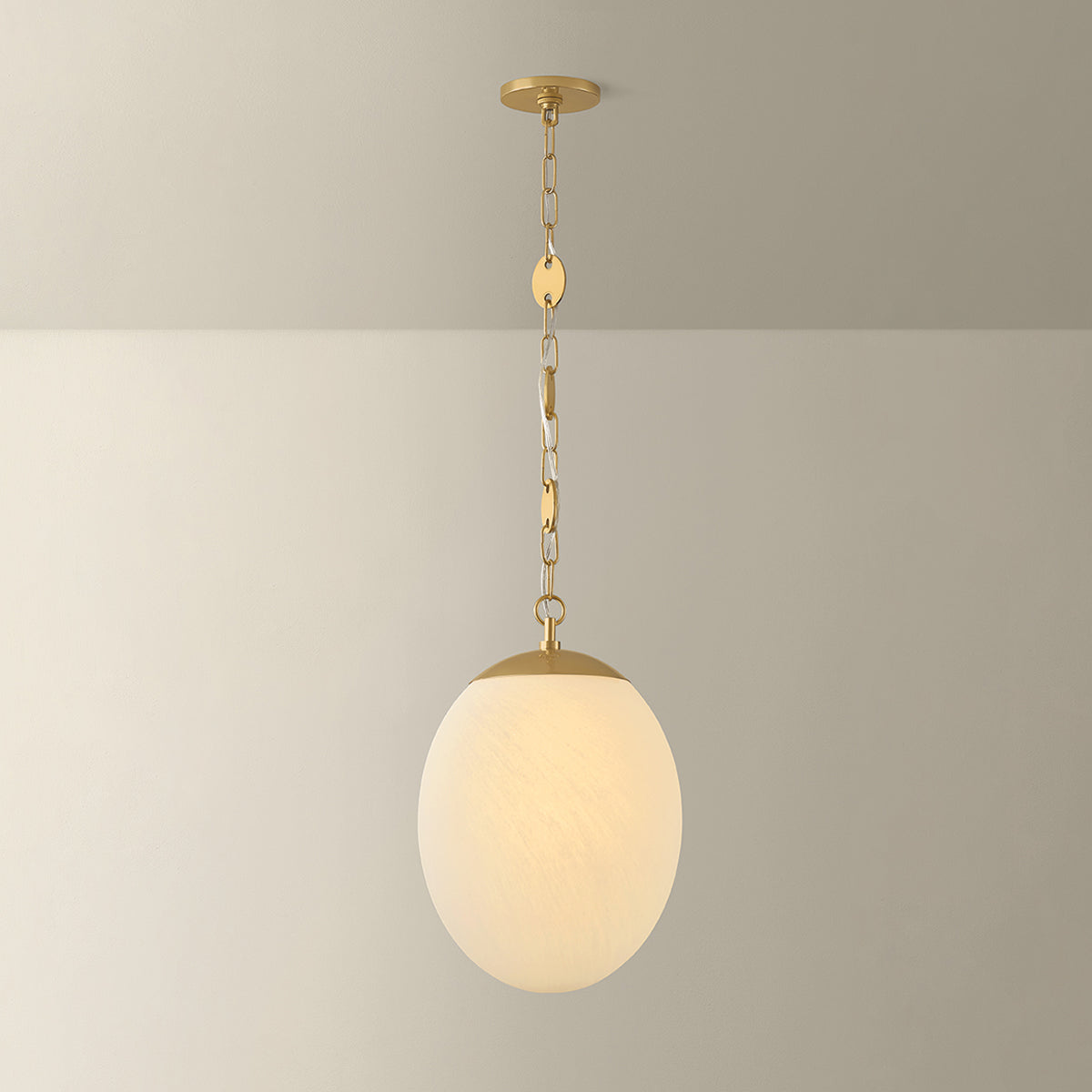 Mitzi by Hudson Valley Lighting Nell Large Pendant in Aged Brass, detail view 4