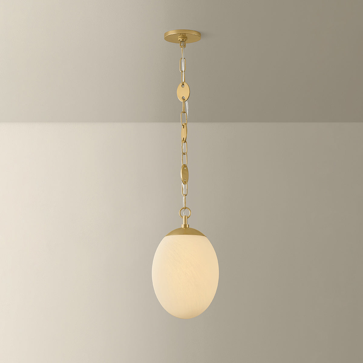 Mitzi by Hudson Valley Lighting Nell Small Pendant in Aged Brass, detail view 4