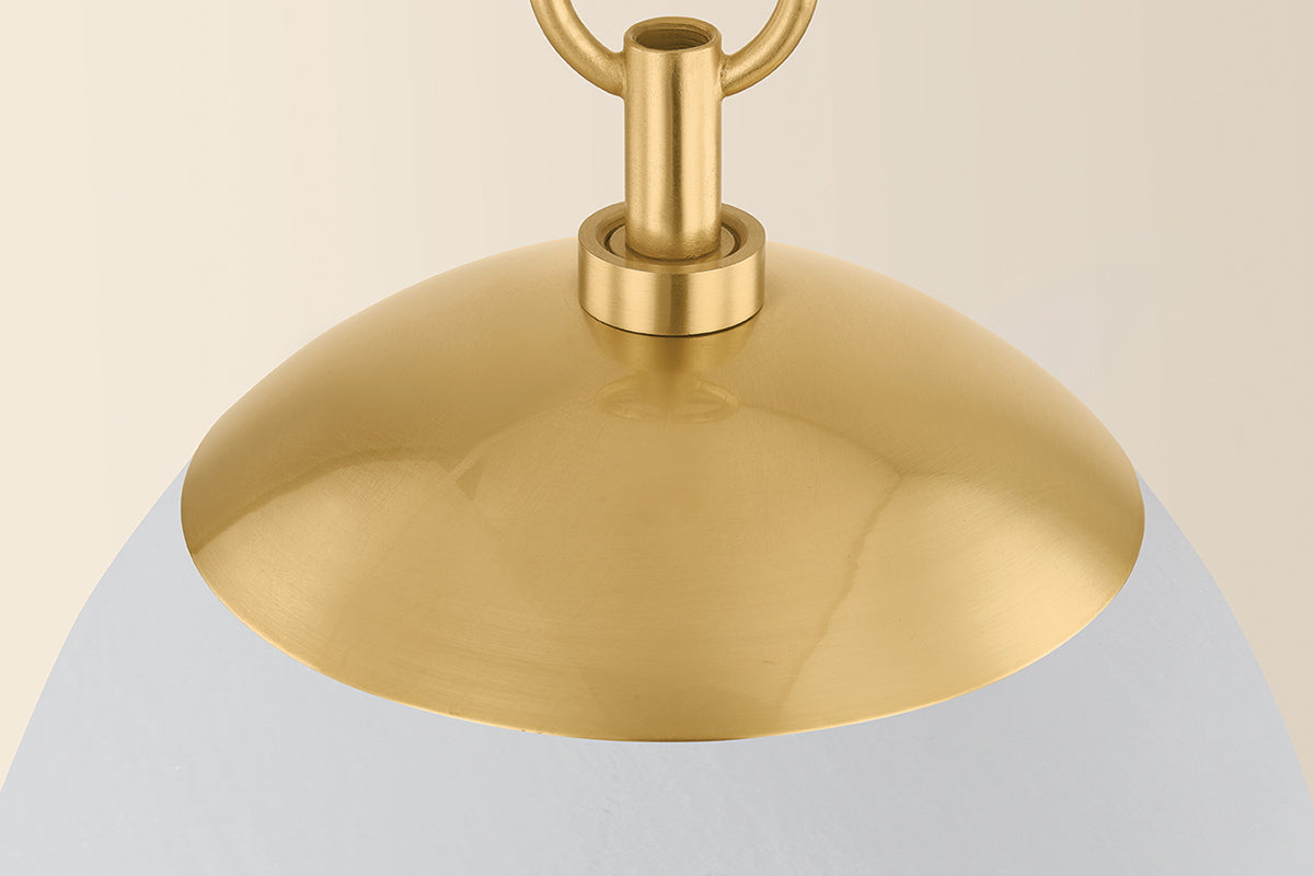 Mitzi by Hudson Valley Lighting Nell Large Pendant in Aged Brass, detail view 5