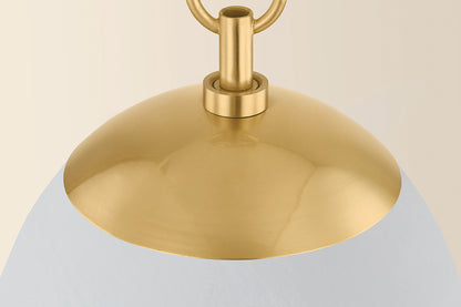 Mitzi by Hudson Valley Lighting Nell Large Pendant in Aged Brass, detail view 5