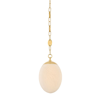 Mitzi by Hudson Valley Lighting Nell Small Pendant in Aged Brass
