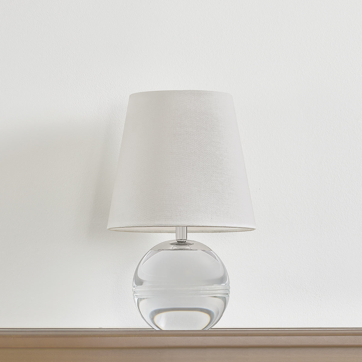 Mitzi by Hudson Valley Lighting Nicole 1-Light Table Lamp in Polished Nickel, detail view 2