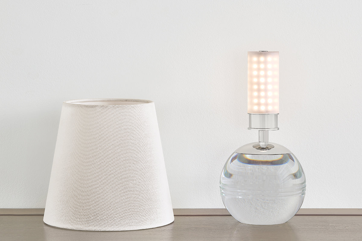 Mitzi by Hudson Valley Lighting Nicole 1-Light Table Lamp in Polished Nickel, detail view 5